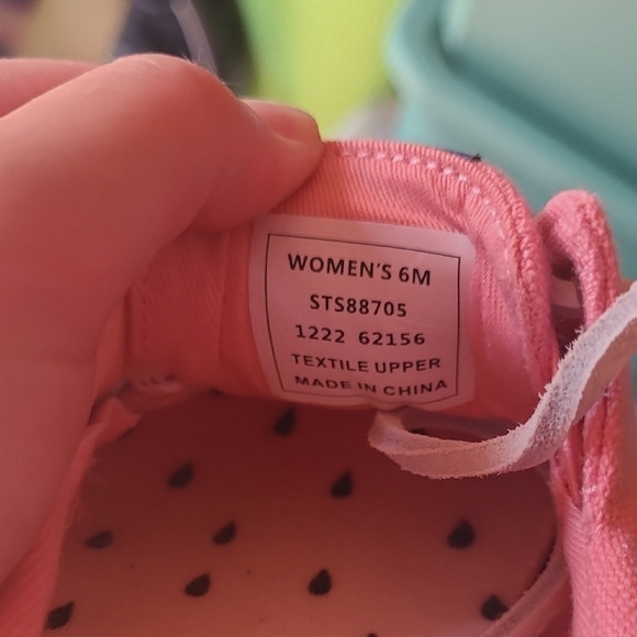 Sperry Pink Sneakers with Canvas Material and Rubber Sole - Picture 5 of 6